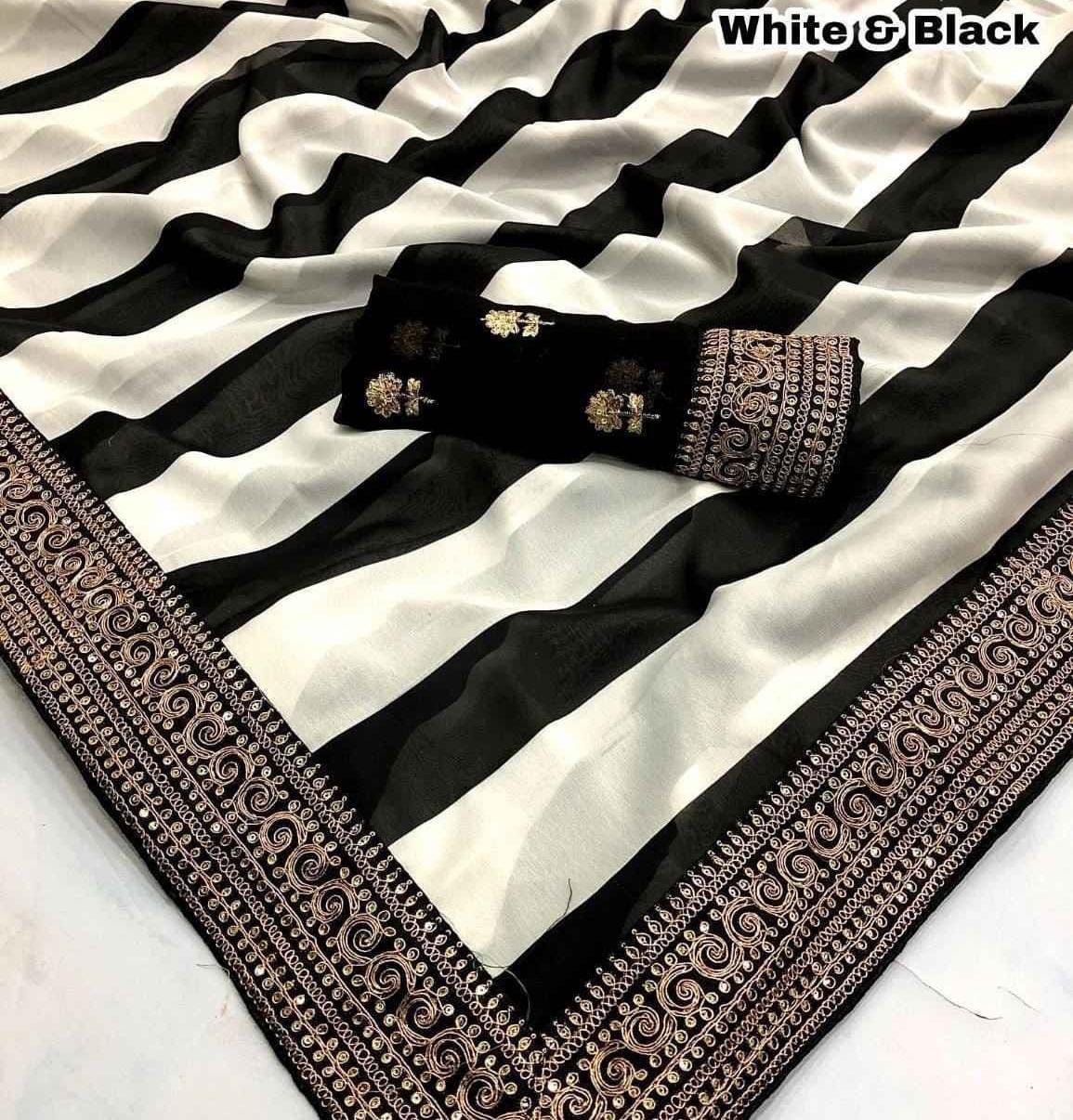 BT 255 Georgette Party Wear Sarees Wholesale Market In Surat